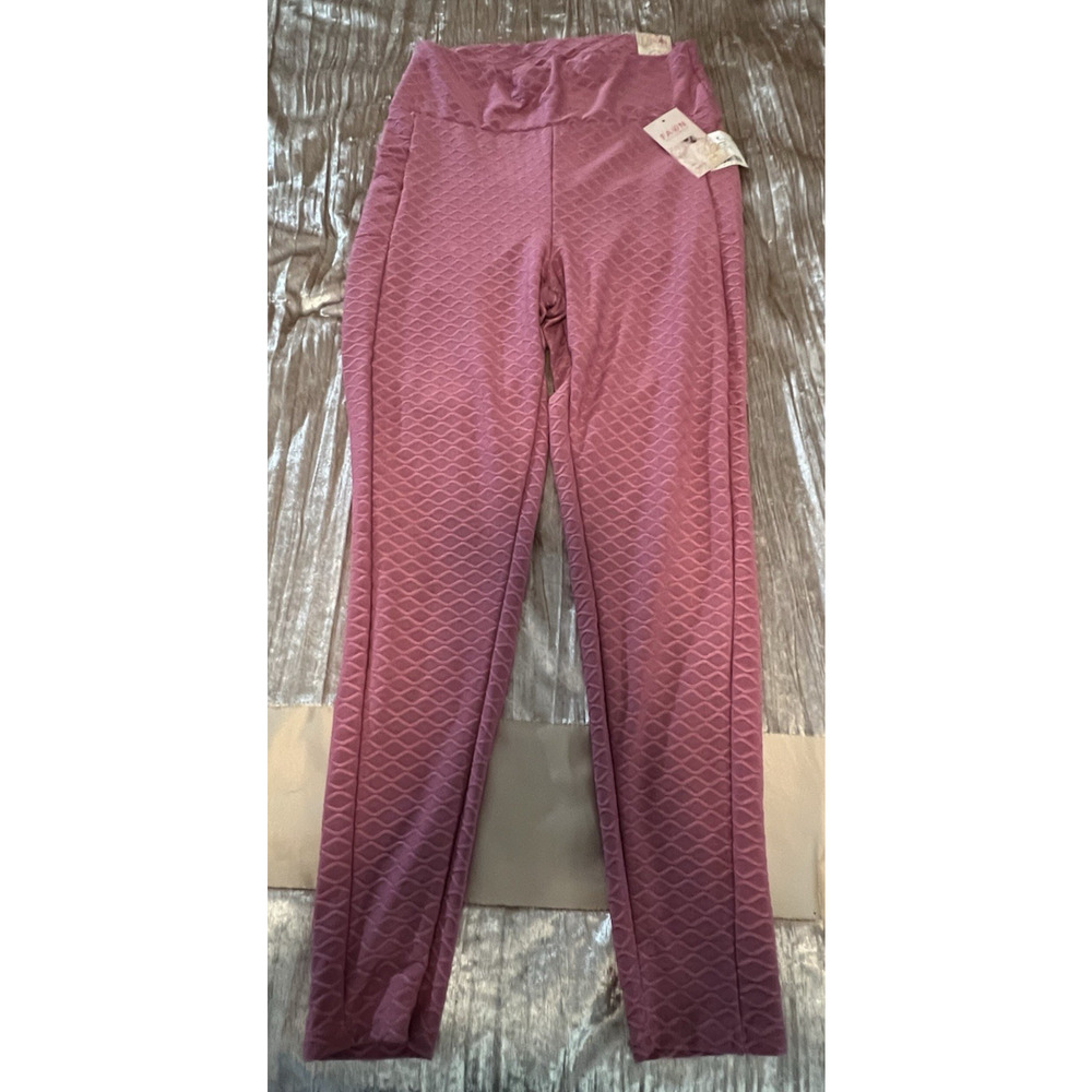 NWT Fawn Activewear Ruched Honeycomb Leggings Dusty Pink Textured Athlesuire XL